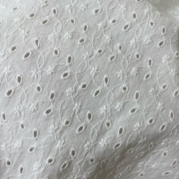 J. Crew Mercantile White Cotton Eyelet Tie Front Dress size XS - Picture 9 of 14